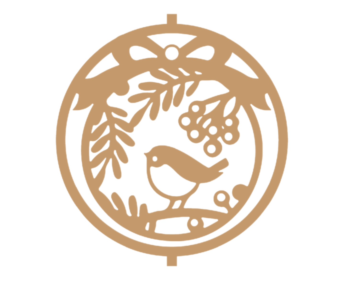 405 Wooden Christmas Bird Ornament