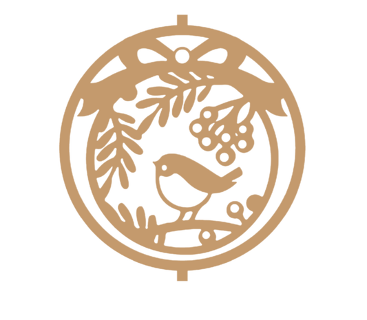 405 Wooden Christmas Bird Ornament