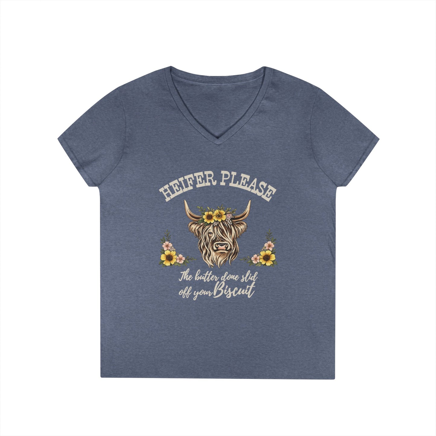 Heifer Please V-Neck Tee (Dark)