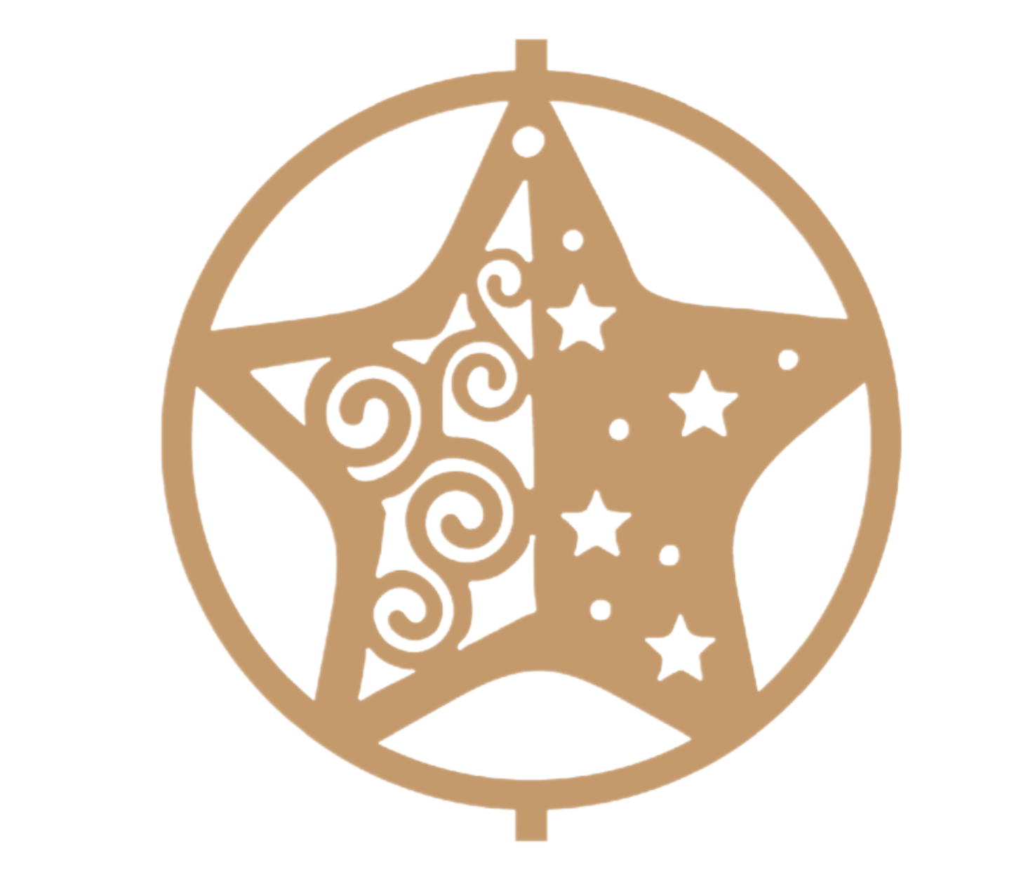 405 Wooden Star Ornament