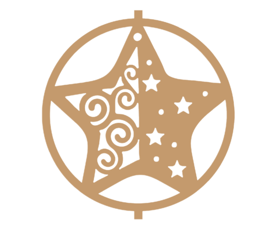 405 Wooden Star Ornament