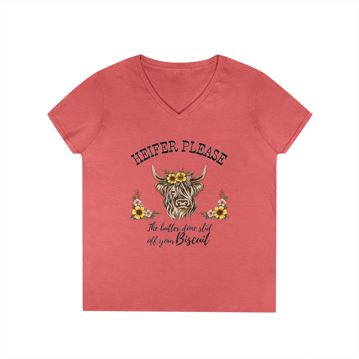 Heifer Please V-Neck Tee (Light)