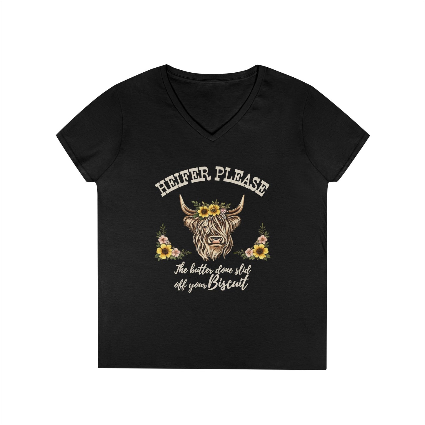 Heifer Please V-Neck Tee (Dark)