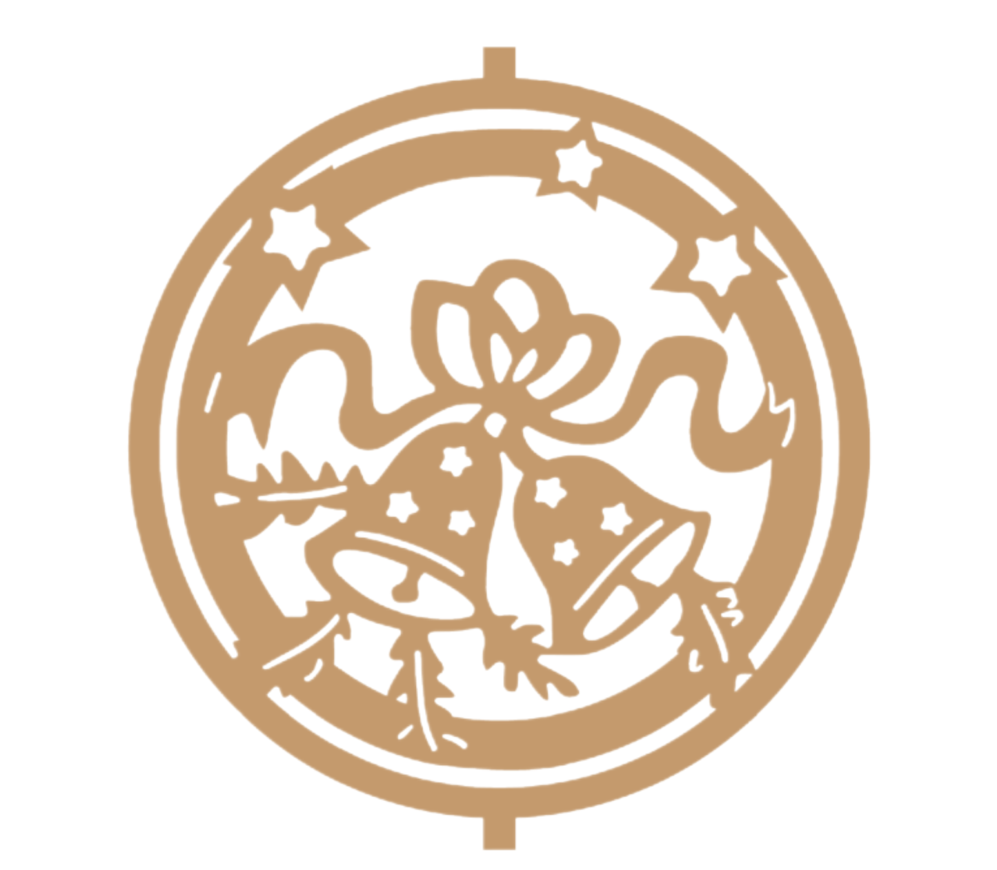 405 Wooden Christmas Bells Ornament