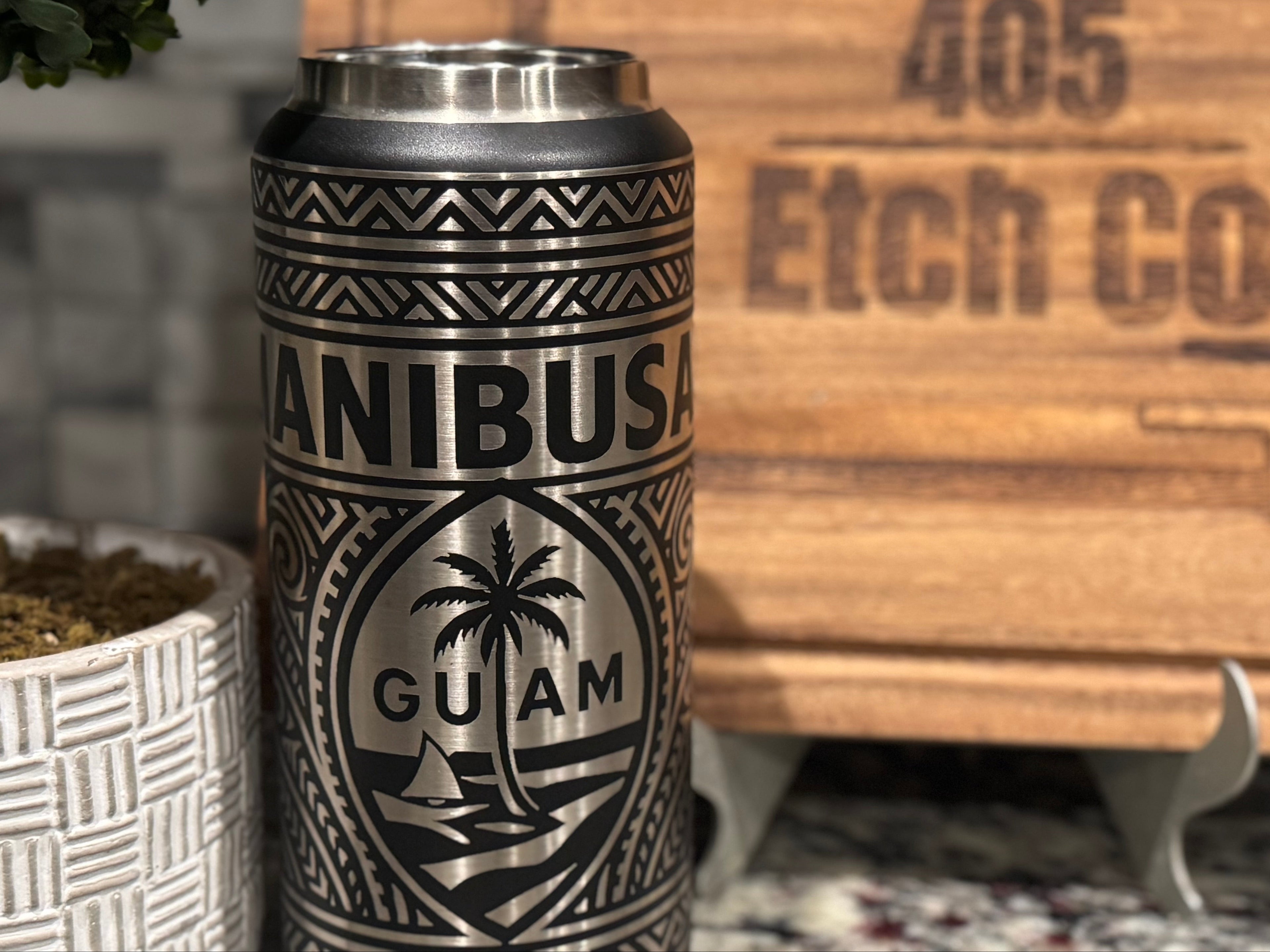 Personalized engraved tumbler crafted in Oklahoma City by veteran-owned 405 Etch Co.